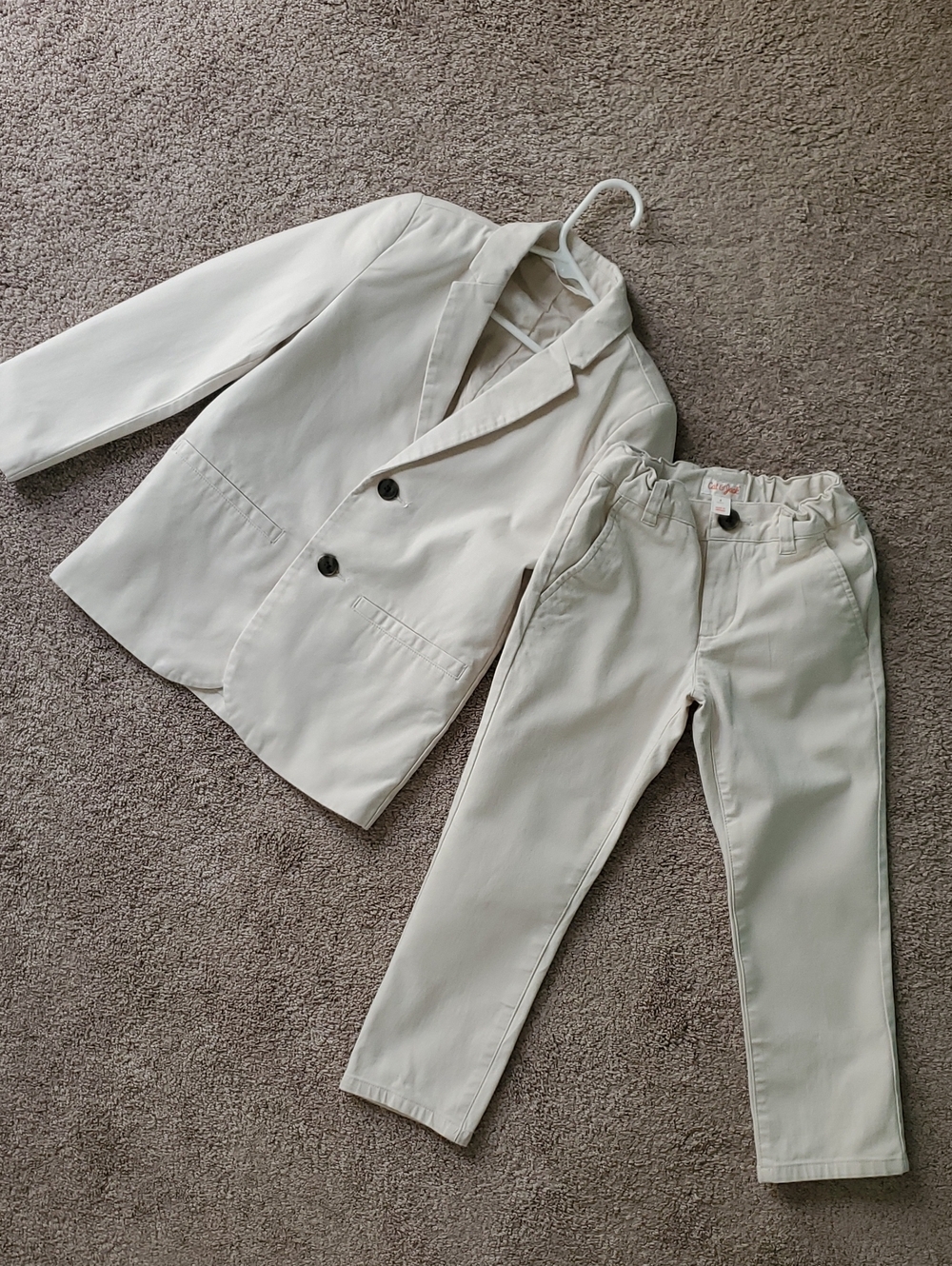 Cat & Jack Cream Kids Blazer and Pants Set Size 5